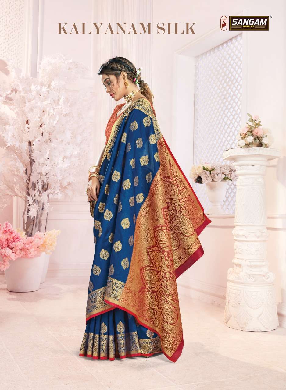 Buy KalyanamSilk Sangam Online Wholesale Designer Handloom Silk Saree